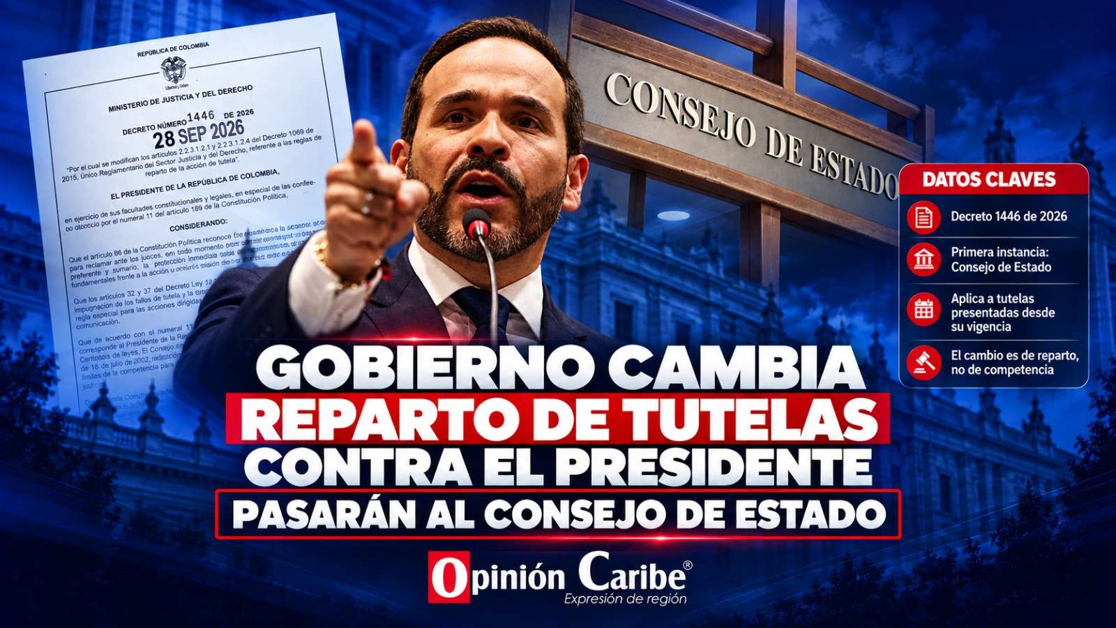 Gobierno cambia reparto de tutelas contra el Presidente: pasarán al Consejo de Estado