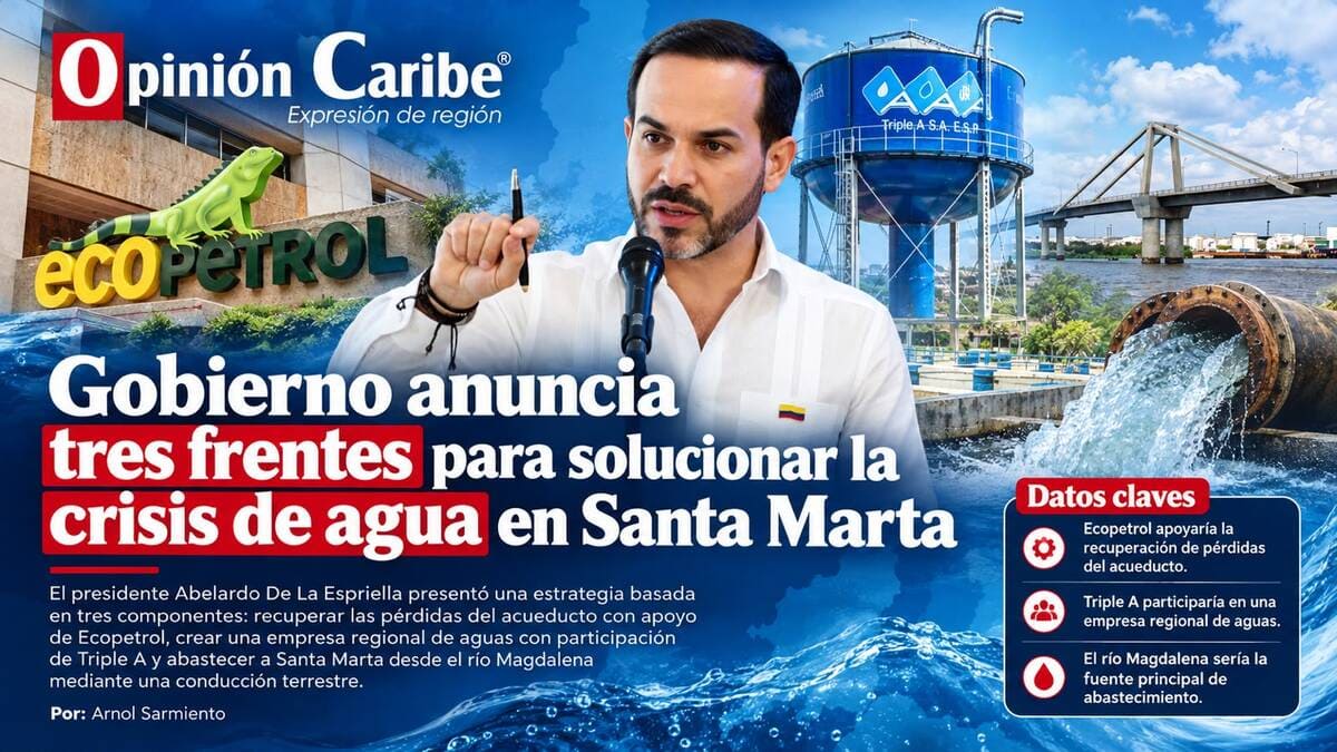Gobierno anuncia tres frentes para solucionar la crisis de agua en Santa Marta