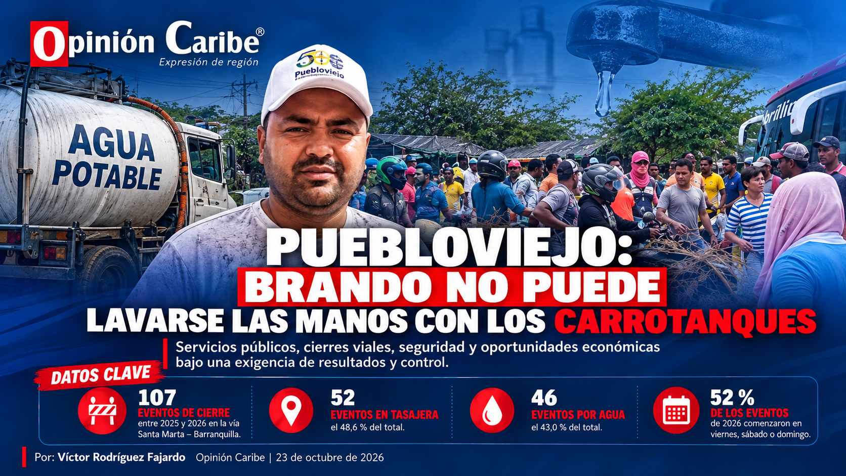 PUEBLOVIEJO: BRANDO NO PUEDE LAVARSE LAS MANOS CON LOS CARROTANQUES