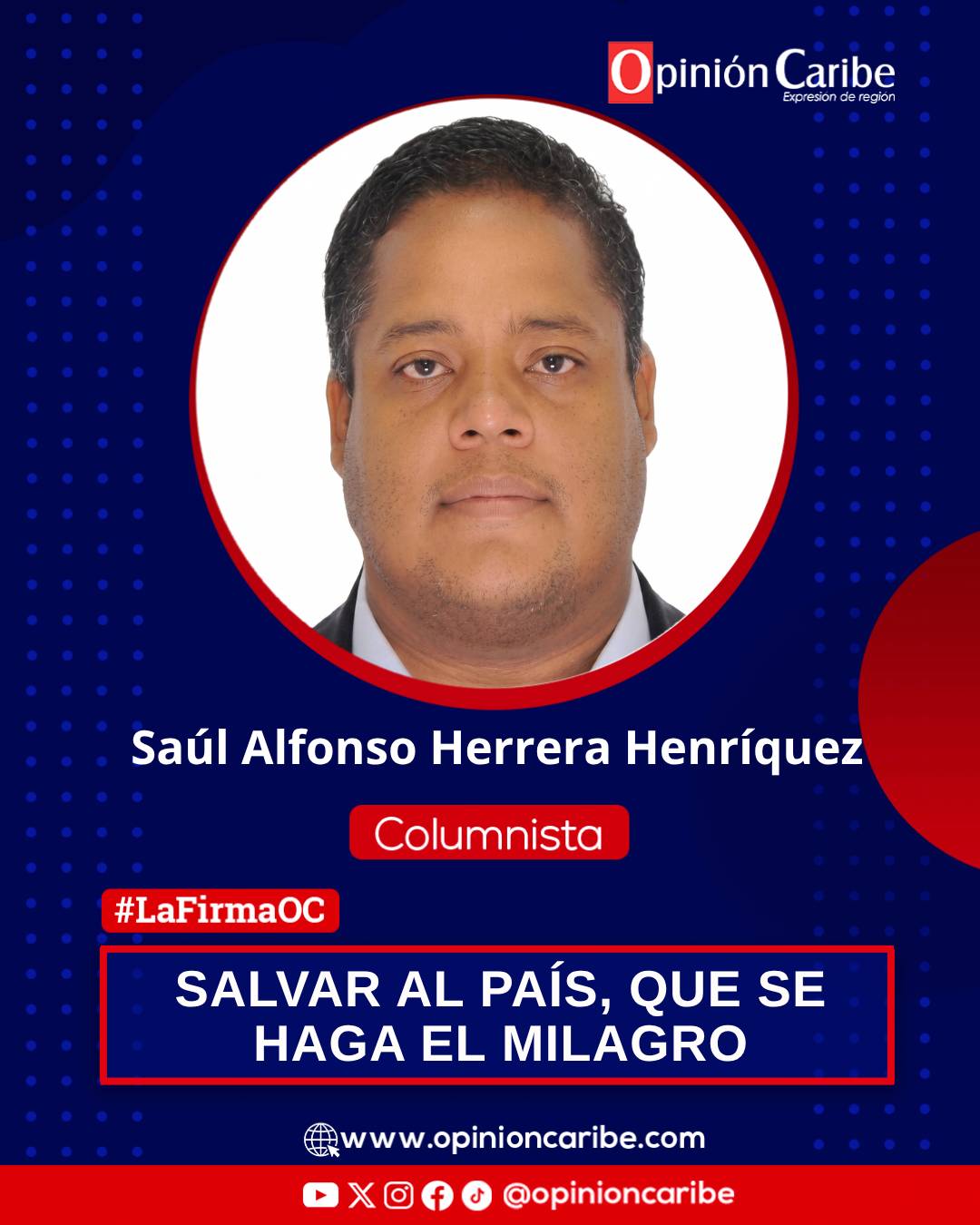 Salvar al país, que se haga el milagro